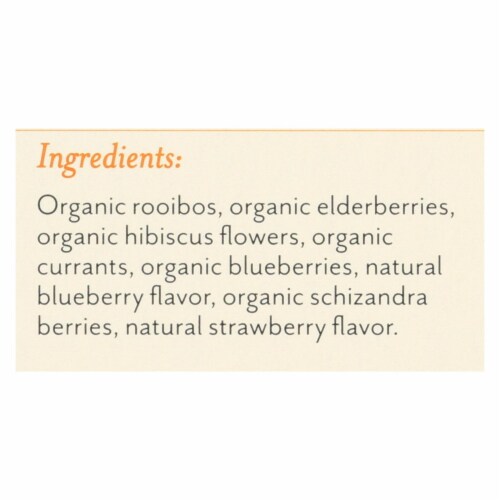 Rishi Organic Tea - Blueberry Hibiscus - Case of 6 - 15 Bags Perspective: back