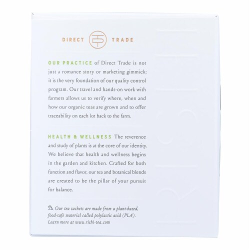 Rishi Green Tea Blend - Matcha Super - Case of 6 - 15 Bags Perspective: back