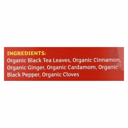 Equal Exchange Organic Chai Tea - Chai Tea - Case of 6 - 20 Bags Perspective: back