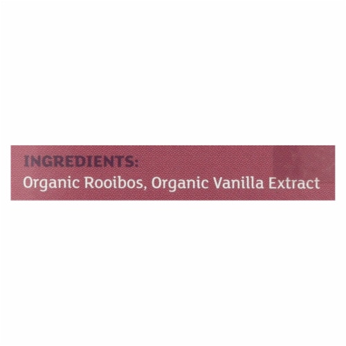 Equal Exchange Organic Herbal Tea Vanilla Rooibos - Vanilla - Case of 6 - 20 Bags Perspective: back