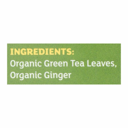 Equal Exchange - Tea Green Ginger - Case of 6-20 BAG Perspective: back