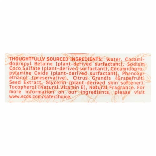 ECOS® Orange Blossom Hypoallergenic Hand Soap Perspective: back