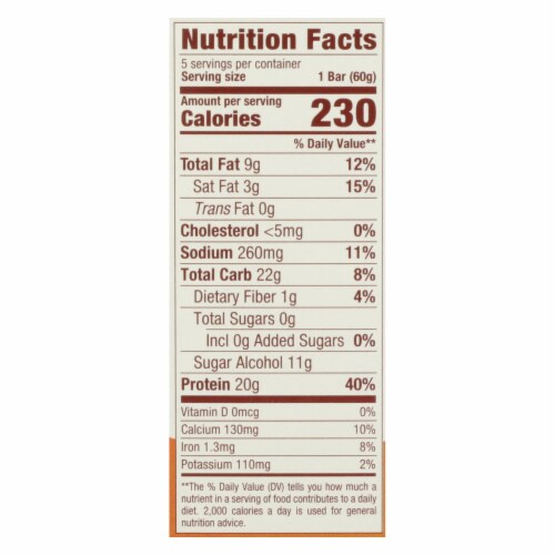 Think Thin's Creamy Peanut Butter High Protein Bars  - Case of 6 - 5/2.1 OZ Perspective: back