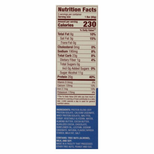 Think! Thin Brownie Crunch High Protein Bars - Case of 6 - 5/2.1 OZ Perspective: back