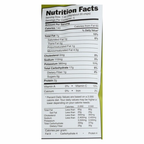 Good Health Kettle Chips - Avocado Oil Lime Ranch - Case of 12 - 5 oz. Perspective: back