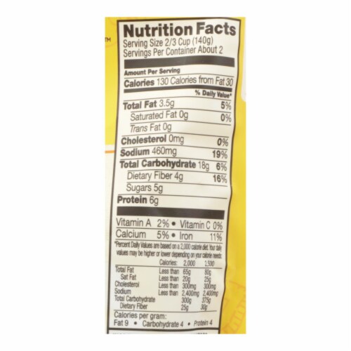 Tasty Bite Entree - Indian Cuisine - Jodhpur Lentils - 10 oz - case of 6 Perspective: back