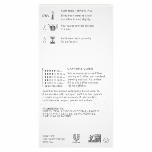 Tazo Zen Green Tea Bags (4 Pack) Perspective: back