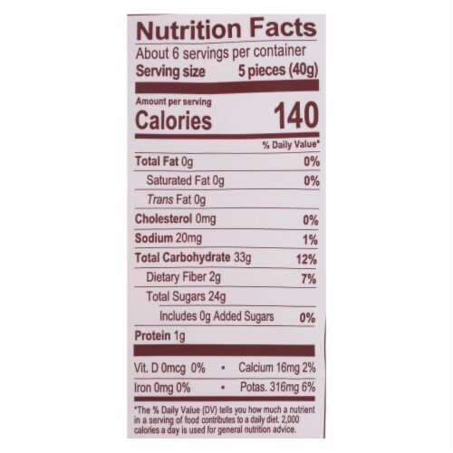 Natierra Organic Dried Mango Cheeks 8oz Perspective: back