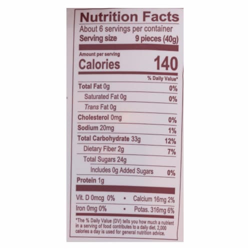 Natierra - Dried Mango Organic Strips - Case of 6 - 8 OZ Perspective: back