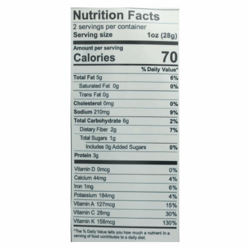 Brad's Plant Based - Crunchy Kale - Original - Case of 12 - 2 oz. Perspective: back