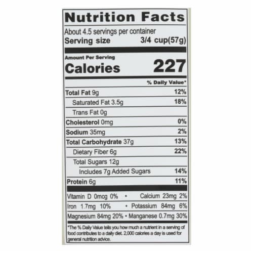 Living Intentions Cacao Crunch Activated Superfood Cereal Perspective: back
