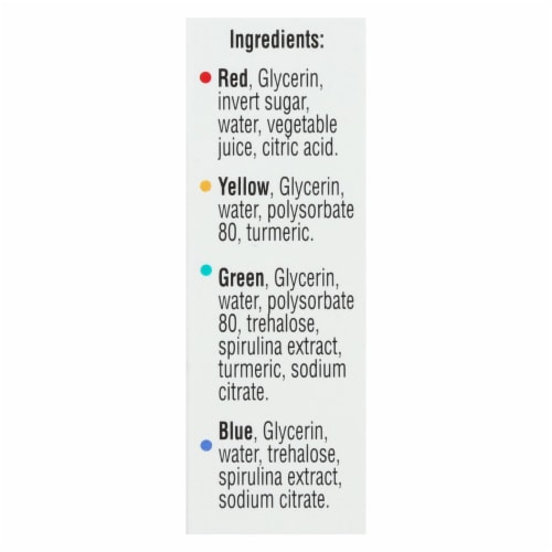 J.R. Watkins Food Coloring - Assorted - Case of 6 - 4 Count Perspective: back