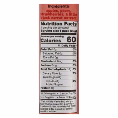 Bear Real Fruit Yoyos - Strawberry - Case of 6 - 3.5 oz. Perspective: back