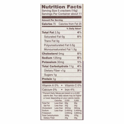 Back To Nature Organic Stoneground Wheat Crackers - 6 oz. box, 6 per case Perspective: back