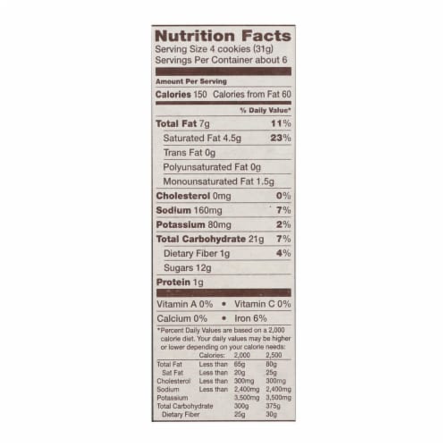 Back To Nature Cookies - Fudge Mint - Case of 6 - 6.4 oz. Perspective: back