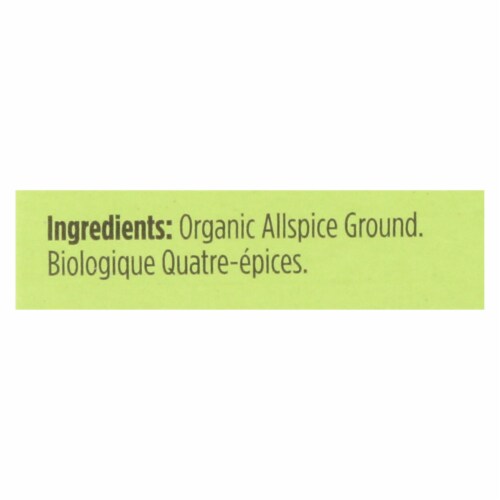 Spicely Organics - Organic Allspice - Ground - Case of 6 - 0.45 oz. Perspective: back