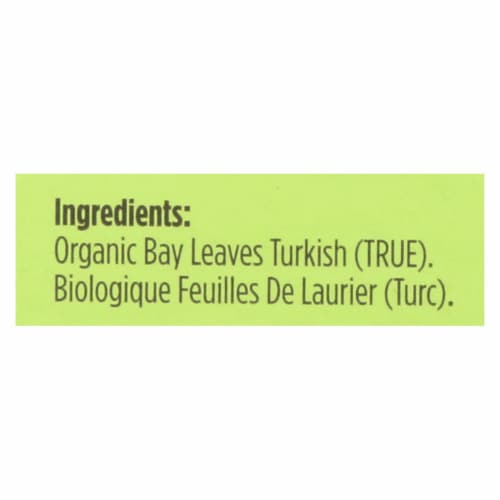Spicely Organics - Organic Bay Leaves - Turkish Whole - Case of 6 - 0.1 oz. Perspective: back