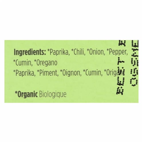Spicely Organics - Organic Mexican Seasoning - Case of 6 - 0.5 oz. Perspective: back
