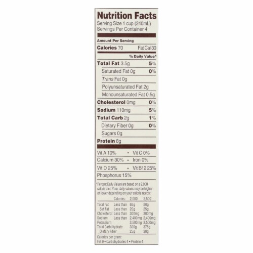 Good Karma Flax Milk - Protein - Vanilla - Case of 6 - 32 fl oz Perspective: back
