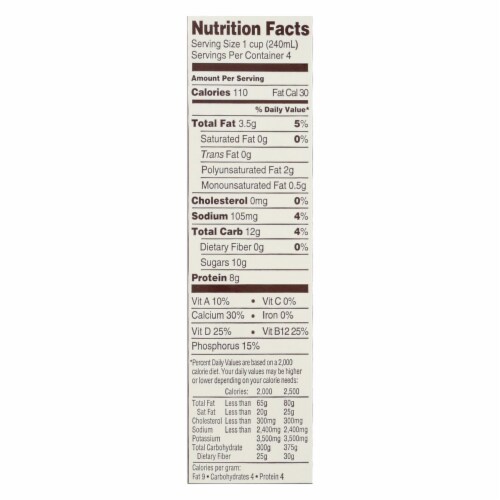 Good Karma Flax Milk - Protein - Vanilla - Case of 6 - 32 fl oz Perspective: back
