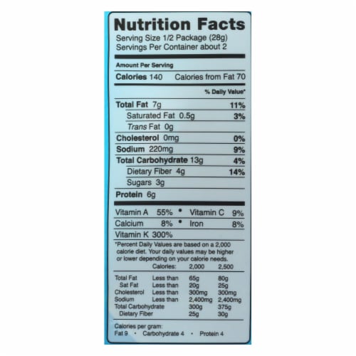 Rhythm Superfoods Kale Chips - Kool Ranch - Case of 12 - 2 oz. Perspective: back