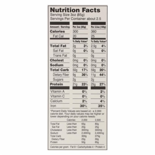 Tolerant Organic Pasta - Red Lentil Rotini - Case of 6 - 8 oz Perspective: back