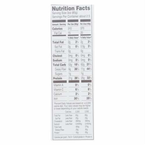 Tolerant Green Lentil Pasta - Elbows - Case of 6 - 8 oz. Perspective: back