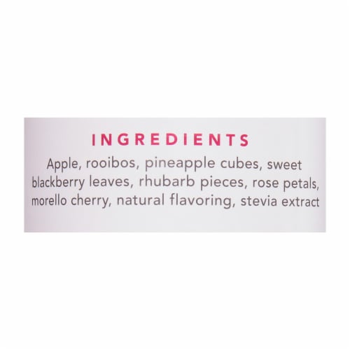 Pinky Up - Loose Leaf Rooibos Tea - Cherry Rhubarb Cobbler - Case of 6-3 OZ Perspective: back