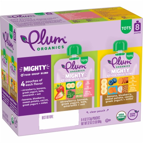 Plum® Organics Mighty Tots Baby Food Pouches Perspective: back