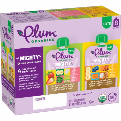 Plum® Organics Mighty Tots Baby Food Pouches Perspective: back