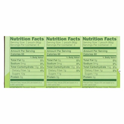 Gogo Squeez Gogo - Applesauce - Organic - Variety - Case of 6 - 12/3.2oz Perspective: back