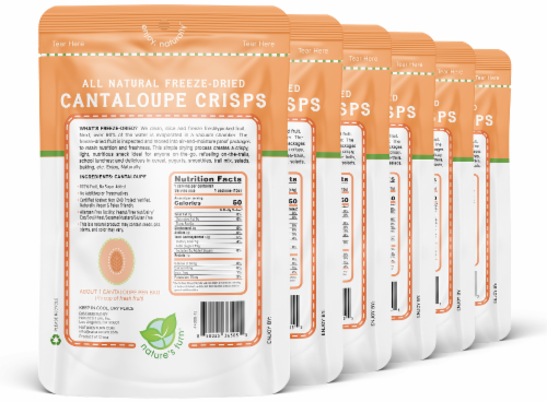 Freeze-Dried Cantaloupe Crisps 15g (.53oz)  - 6-PACK Perspective: back