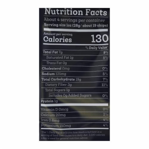 Siete - Tortilla Chips Nacho - Case of 6-4 OZ Perspective: back
