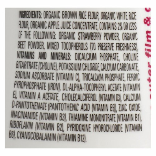 Happy Bites Organic Puffs Finger Food for Babies - Strawberry Puffs - Case of 6 - 2.1 oz Perspective: back