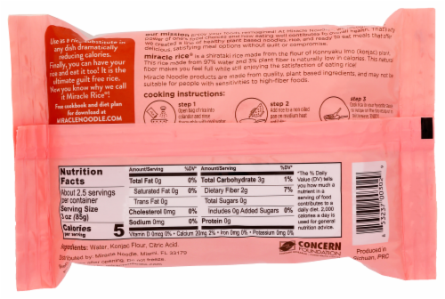 Miracle Noodle Rice - Shirataki - Miracle Rice - 8 oz - case of 6 Perspective: back