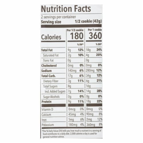 Munk Pack - Protein Cookie - Double Dark Chocolate - Case of 6 - 2.96 oz. Perspective: back