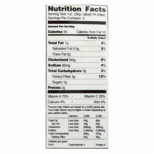 Brad's Plant Based - Raw Chips - Kale - Case of 12 - 3 oz. Perspective: back