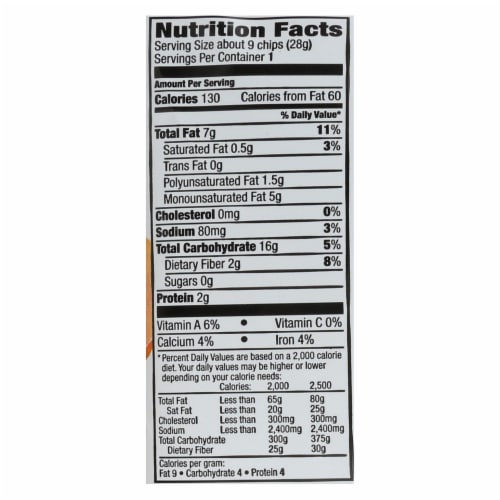 Way Better Snacks Tortilla Chips - Sweet Potato - Case of 12 - 1 oz. Perspective: back
