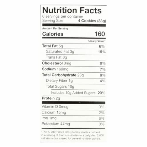 Goodie Girl Cookies - Cookies - Fudge Striped - Case of 6 - 7 oz. Perspective: back