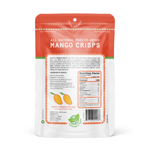 Freeze-Dried Mango Crisps 34G (1.20oz) - 6-PACK Perspective: back