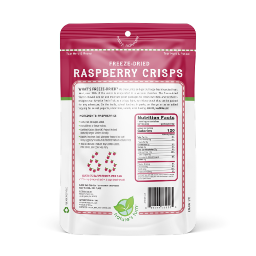 Freeze-Dried Raspberry Crisps 34G (1.20oz) - 6-PACK Perspective: back
