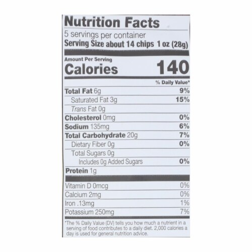 Barnana - Plantain Chips - Himalayan Pink Salt 5 oz - Pack of 6 Perspective: back