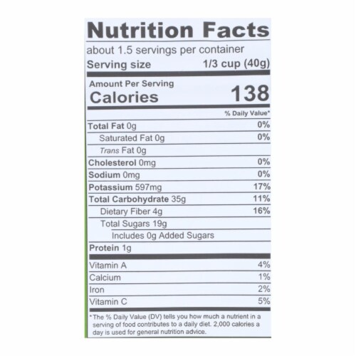 Mavuno Harvest Organicanicanic Gluten - Free Dried Banana - Case Of 6 - 2 Oz. Perspective: back