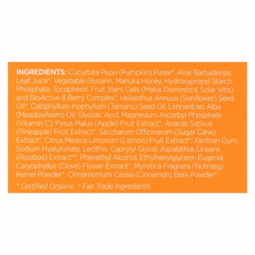 andalou Naturals Instant Brightening Face Mask - Pumpkin & Honey - Case of 6 - 0.28 oz Perspective: back