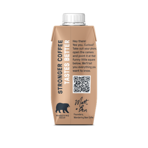 Wandering Bear Straight Black Cold Brew Coffee Perspective: back