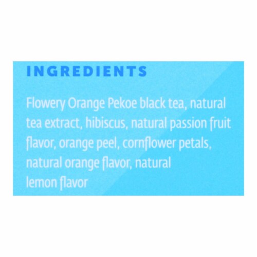 Zest Tea Energy Tea Blue Lady Black Tea, 1.32oz (Pack of 6) Perspective: back