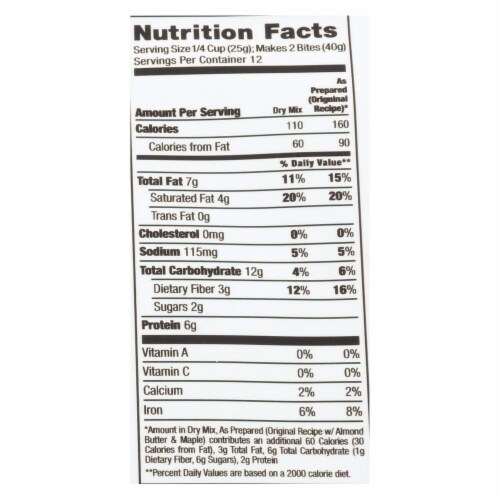 Creation Nation Oat Yes! Chocolate Chip Vegan Energy Bite Mix  - Case of 6 - 10.4 OZ Perspective: back