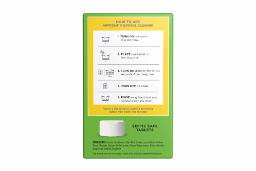 affresh Multipack Citrus Garbage Disposal Cleaner Tablets Perspective: back