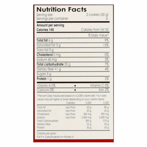 Andean Dream Gluten Free Quinoa Cookies Chocolate Chip - Case of 6 - 7 oz. Perspective: back