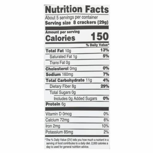 Doctor In The Kitchen - Organic Flax Seed Crackers - Savory - Case of 6 - 5 oz. Perspective: back
